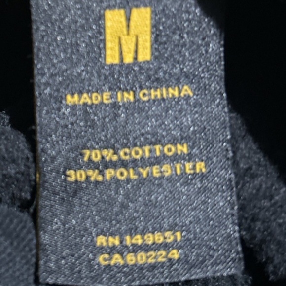 Caterpillar Sweatshirt Mens Medium Black Hoodie CAT Construction Logo Sweater - Picture 7 of 7